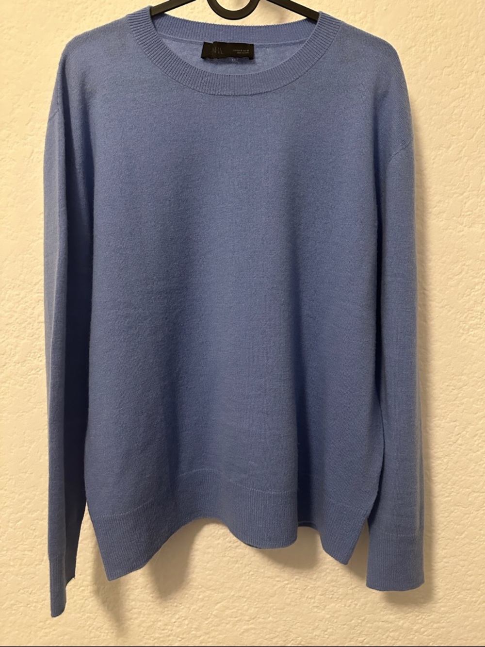 Zara pure wool Blue Crewneck Sweater